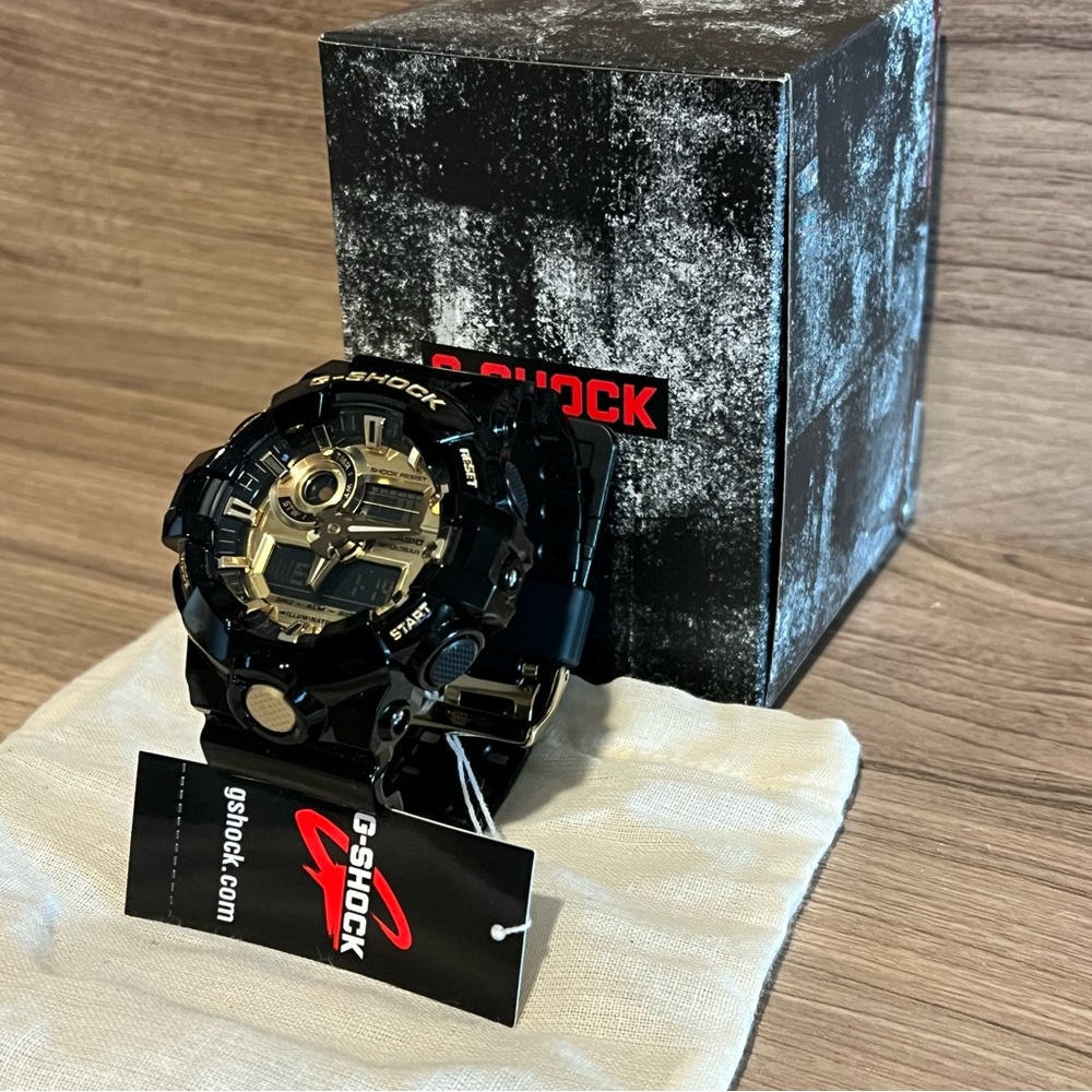 Casio G-Shock GA710GB-1A Analog/Digital Watch (Black/Gold) - Picture 5 of 6